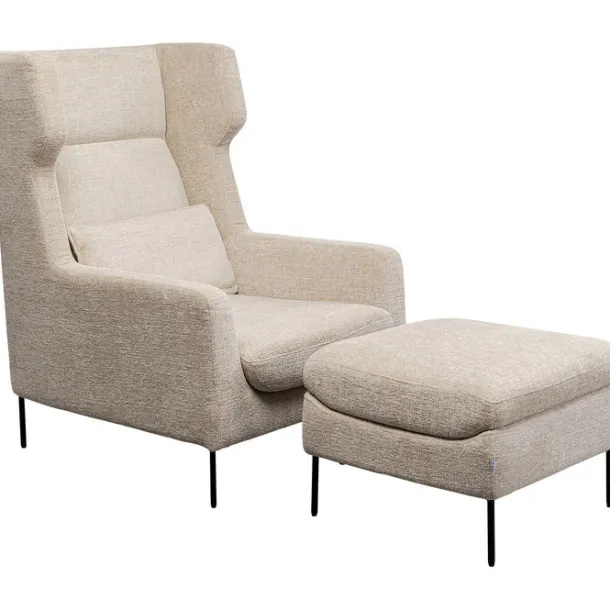 armchair__stool_quinn_hig_0.webp Fashion KARE Design Armchair + Stool Quinn High Beige