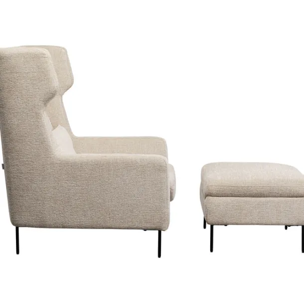 armchair__stool_quinn_hig_1.webp Fashion KARE Design Armchair + Stool Quinn High Beige