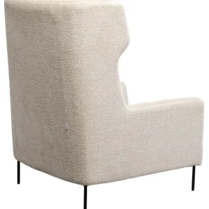 Fashion KARE Design Armchair + Stool Quinn High Beige