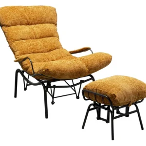 New KARE Design Armchair + Stool Vienna Swing Yellow