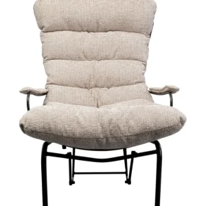 Outlet KARE Design Armchair + Stool Vienna Swing Beige