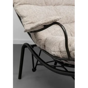 Outlet KARE Design Armchair + Stool Vienna Swing Beige