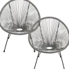 Sale KARE Design Armchair Acapulco Grey 2/Set