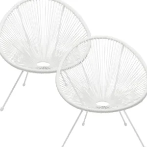 Online KARE Design Armchair Acapulco Mono White 2/Set