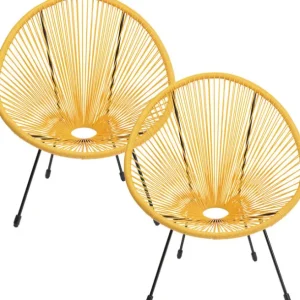 Fashion KARE Design Armchair Acapulco Yellow 2/Set