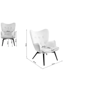 Sale KARE Design Armchair Black Vicky Velvet Grey