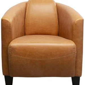 Fashion KARE Design Armchair Cigar Lounge Smart Leather Light Brown