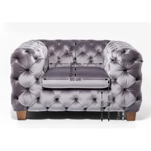 Online KARE Design Armchair Desire Grey