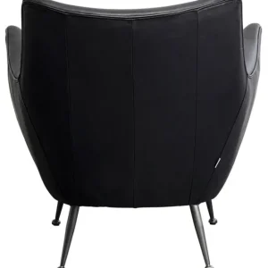 New KARE Design Armchair Goldfinger Smart Leather Black