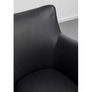 New KARE Design Armchair Goldfinger Smart Leather Black
