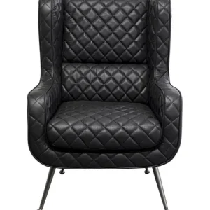 Hot KARE Design Armchair Nonna Smart Leather Black