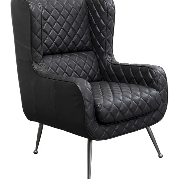 armchair_nonna_smart_leat_1.webp Hot KARE Design Armchair Nonna Smart Leather Black