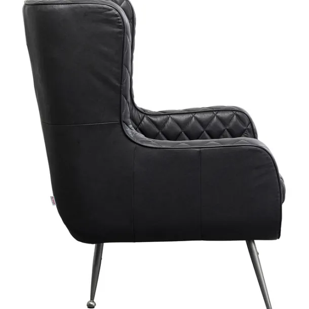 armchair_nonna_smart_leat_2.webp Hot KARE Design Armchair Nonna Smart Leather Black
