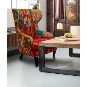 Discount KARE Design Armchair Patchwork Red