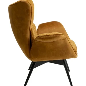 Hot KARE Design Armchair Tudor Velvet Gold Brown