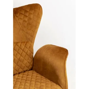 Hot KARE Design Armchair Tudor Velvet Gold Brown