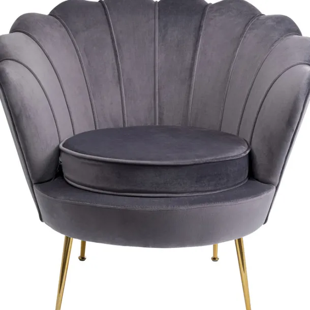 armchair_water_lily_gold__0.webp Online KARE Design Armchair Water Lily Gold Grey