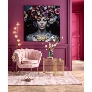 Hot KARE Design Armchair Water Lily Gold Rose
