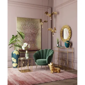 Online KARE Design Armchair Water Lily Gold Dark Green