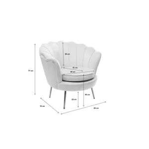 Online KARE Design Armchair Water Lily Gold Aqua