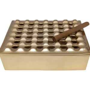 Fashion KARE Design Ashtray Soho Square Brass 25x25cm