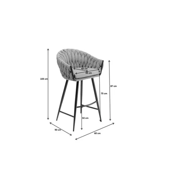 bar_chair_knot_tweed_6.webp Online KARE Design Bar Chair Knot Tweed