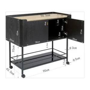 Outlet KARE Design Bar Trolley Milano 93x96