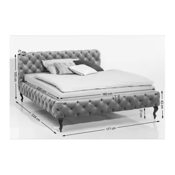 bed_desire_velvet_mauve_x_6.webp Fashion KARE Design Bed Desire Velvet Mauve 160x200cm