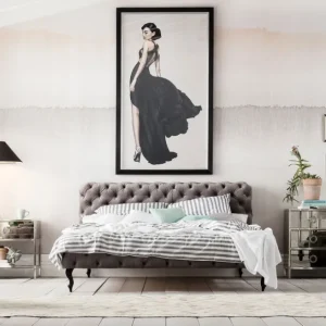 Hot KARE Design Bed Desire Velvet Silver Grey 180x200 cm