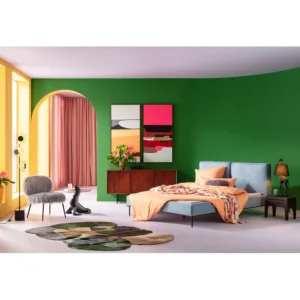 Online KARE Design Bed East Side Cord Blue 180x200cm