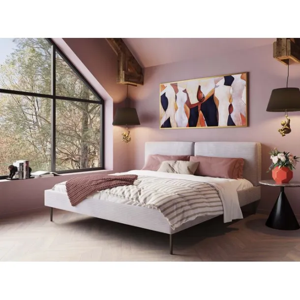 bed_east_side_cord_greyxc_1.webp Fashion KARE Design Bed East Side Cord Grey180x200cm
