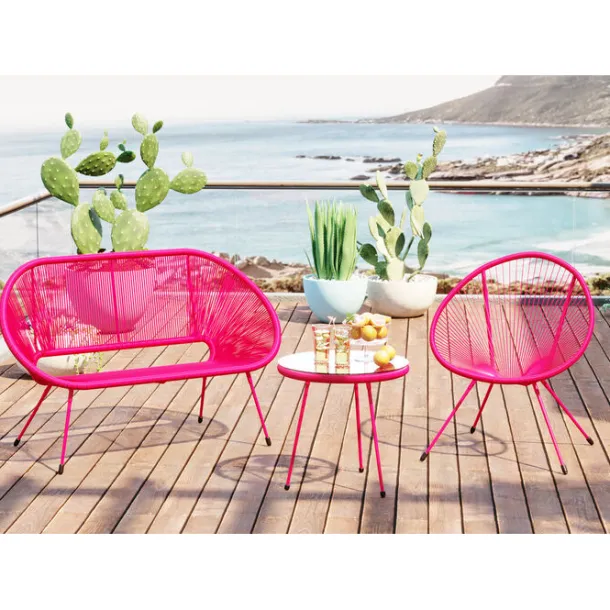 bench_acapulco_mono_pink_1.webp Hot KARE Design Bench Acapulco Mono Pink