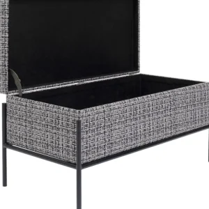 Fashion KARE Design Bench Buttons Storage B&W Small