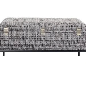 Fashion KARE Design Bench Buttons Storage B&W Small