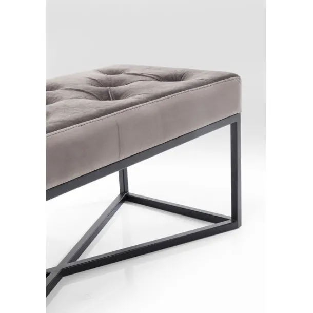 bench_crossover_grey_blac_6.webp Hot KARE Design Bench Crossover Grey Black 90x40cm