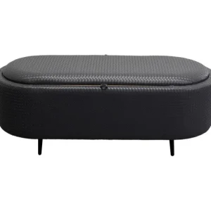 Outlet KARE Design Bench Venezia Storage  Anthracite 100cm