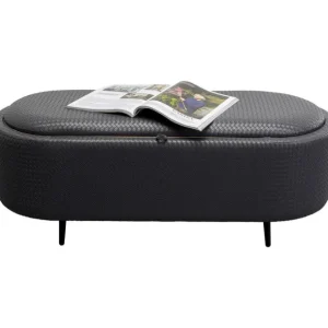 Outlet KARE Design Bench Venezia Storage Anthracite 100cm