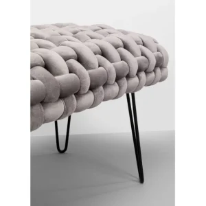 Discount KARE Design Bench Weave Grey 128cm