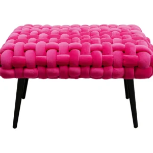 Sale KARE Design Bench Weave Pink 66cm