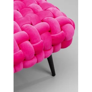 Sale KARE Design Bench Weave Pink 66cm