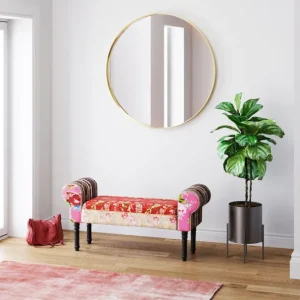 New KARE Design Bench Wing Patchwork Red