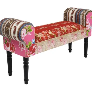 New KARE Design Bench Wing Patchwork Red