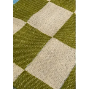Clearance KARE Design Blanket Checker Blue Green 170x130cm