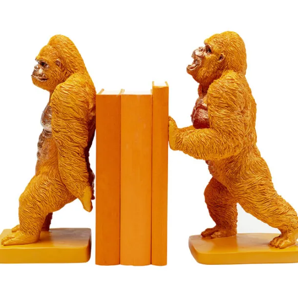 bookend_gorilla_orange_se_0.webp Hot KARE Design Bookend Gorilla Orange (2/Set)