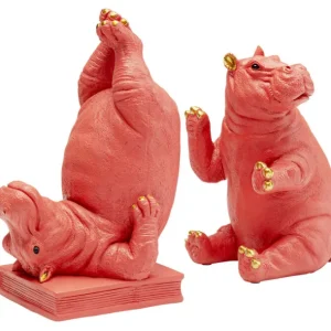 Clearance KARE Design Bookend Hippo Pink (2/Set)