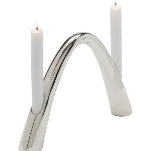 Online KARE Design Candle Holder Bow Duo Chrome 21cm