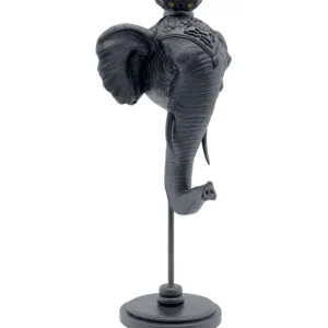 Clearance KARE Design Candle Holder Elephant Head Black 49cm