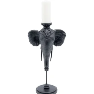 Clearance KARE Design Candle Holder Elephant Head Black 49cm