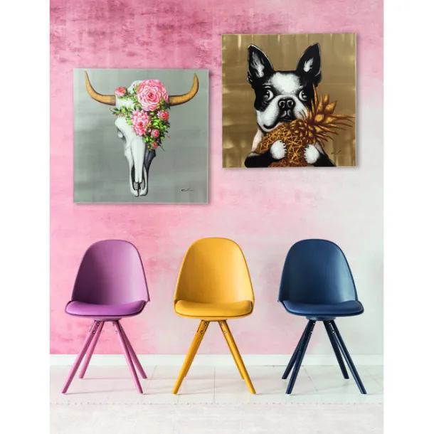 canvas_picture_dog_with_p_1.webp Sale KARE Design Canvas Picture Dog with Pineapple 80x80cm