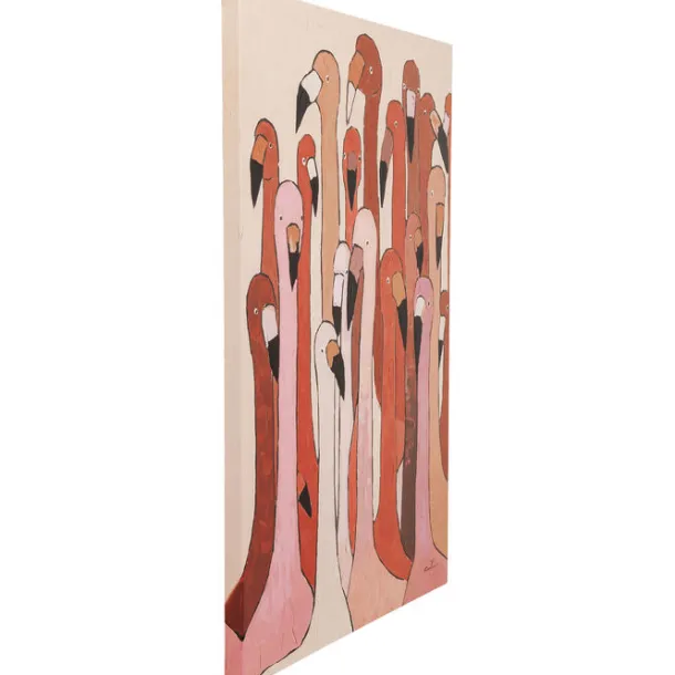 canvas_picture_flamingo_m_7.webp Fashion KARE Design Canvas Picture Flamingo Meeting 90x120cm
